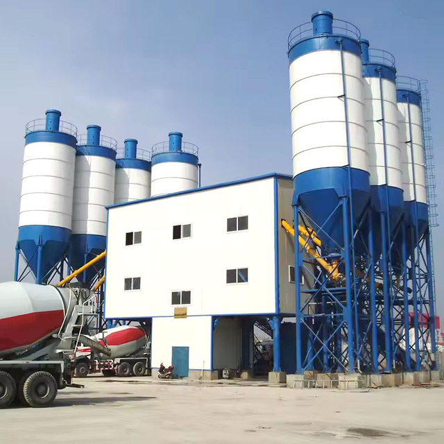 Stationary Concrete Batching Plant Manufacturer Customizable Cheap Price Fixed Concrete Mixing Plant for Sale